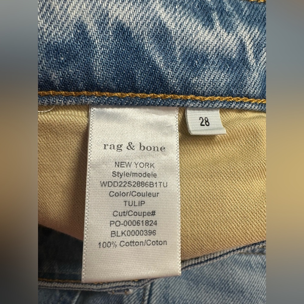 rag & bone Blue Straight Leg Jeans - Picture 8 of 8